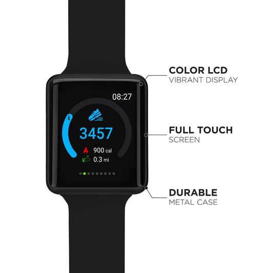 FITPRO Wearables FitPro Air SE Smartwatch: Black Case With Black Strap - 41mm