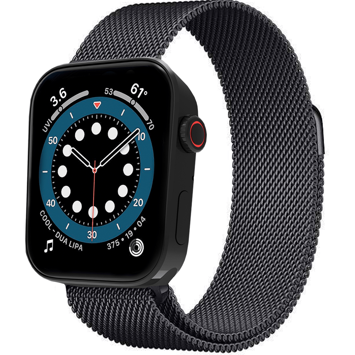 FITPRO Wearables Black Steel + 1 Extra Black Loop Band FitPro™ Smartwatch V7